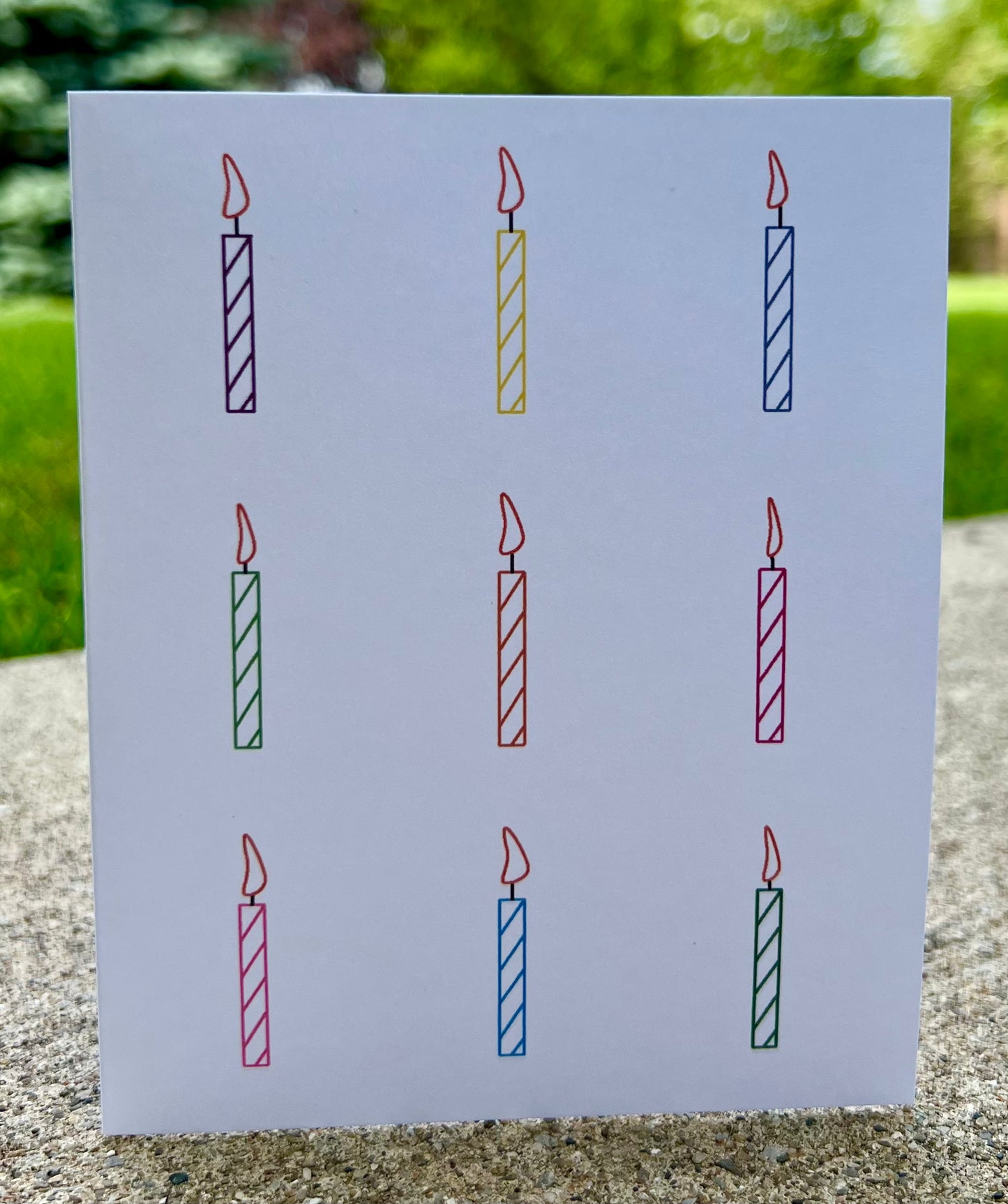 Birthday Candle Grid Card