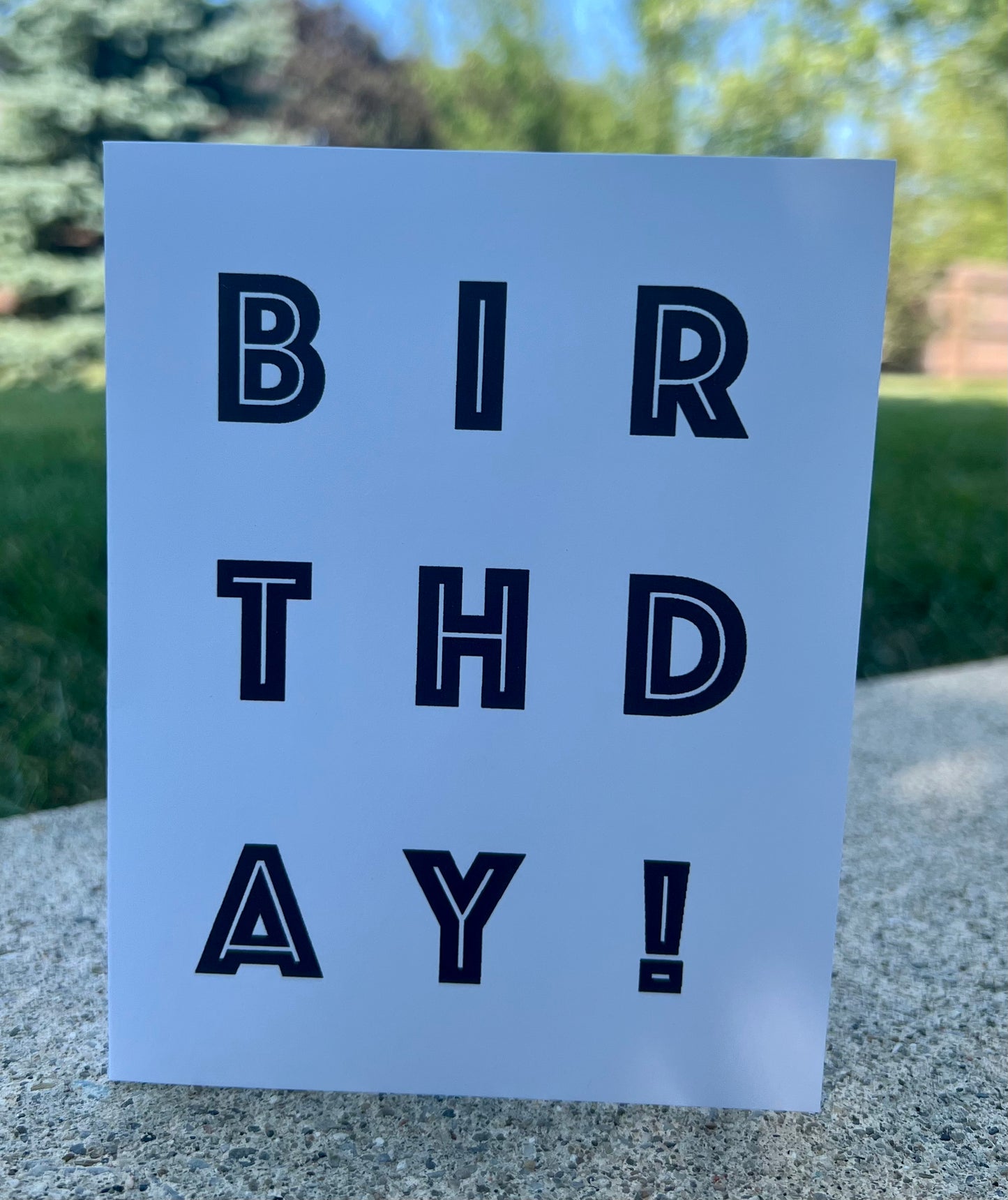 Birthday Block Black Card