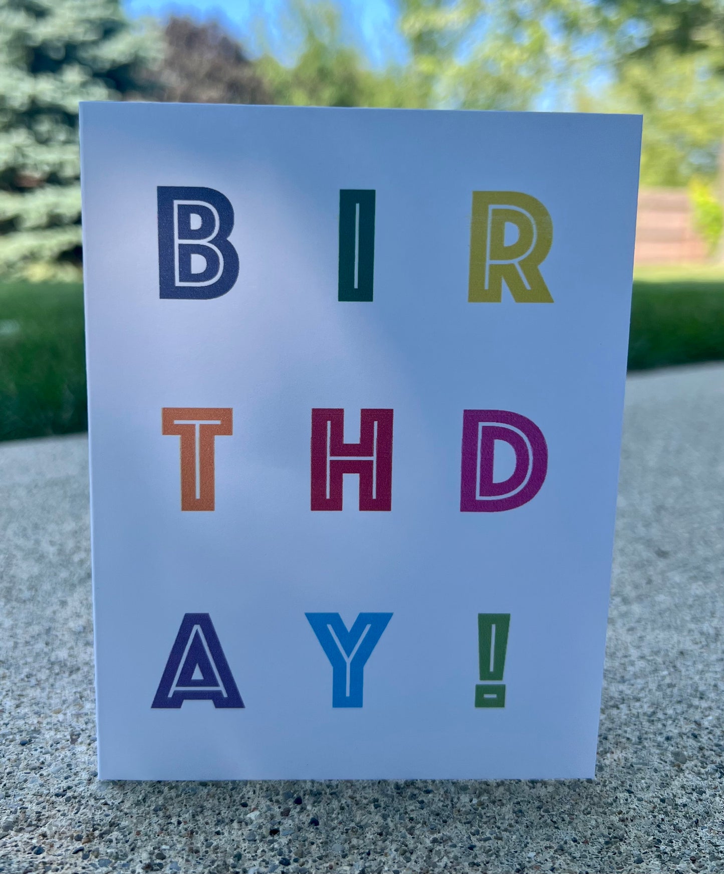 Birthday Block Colorful Card