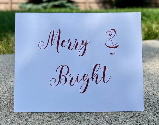 Red Merry & Bright Card