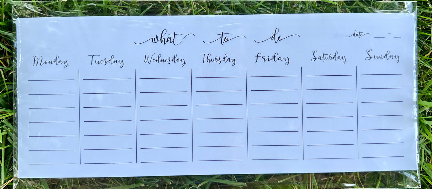 What to do Weekly Planner Pages