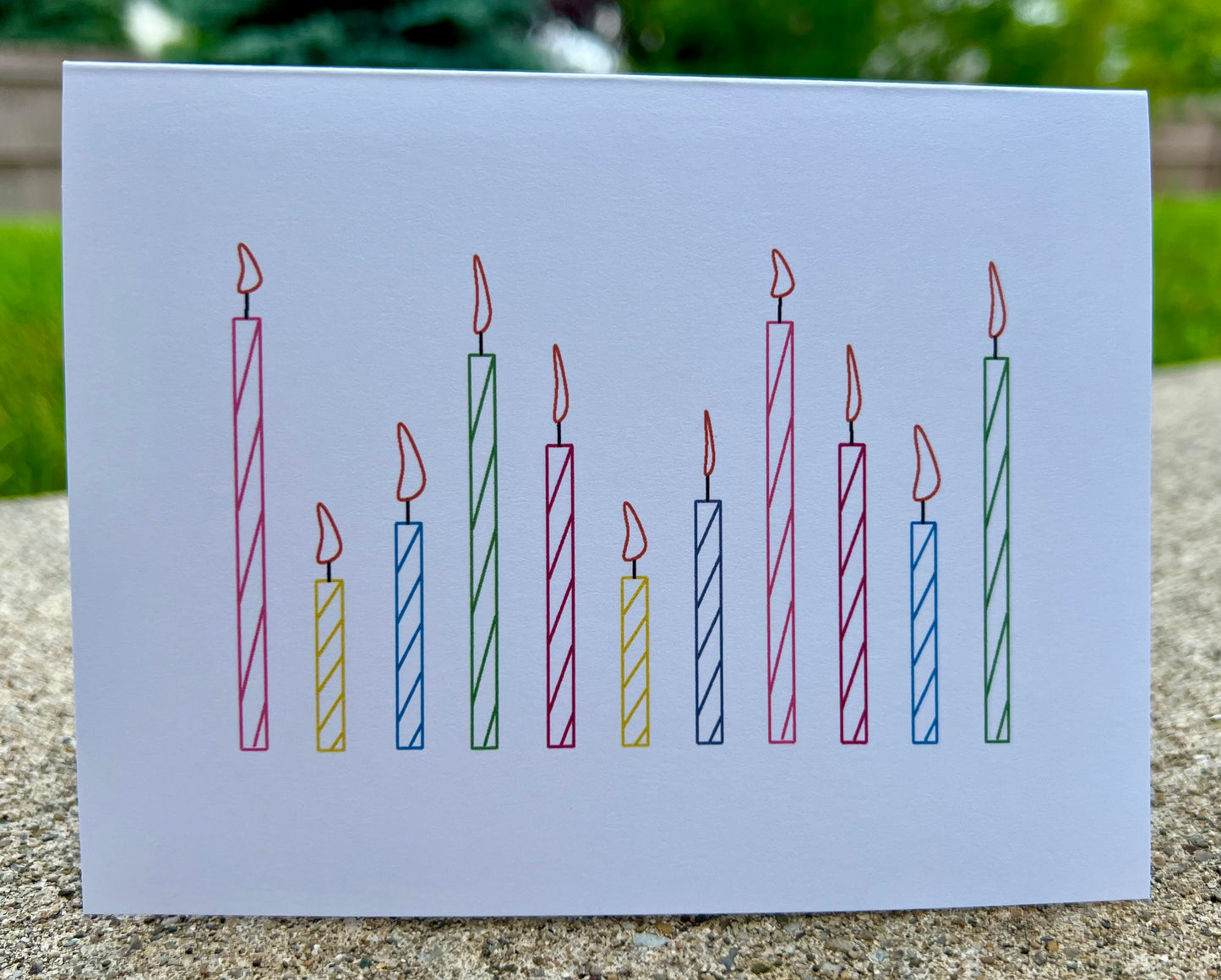 Birthday Candles Horizontal Card