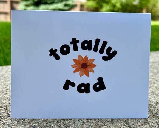 Totally Rad Orange Flower Card