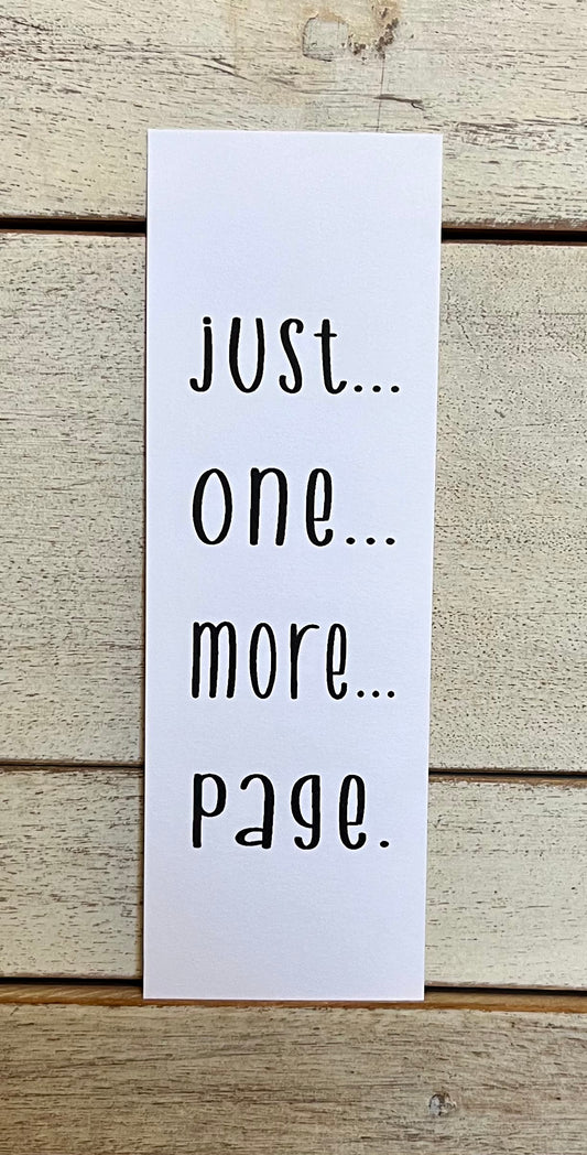 Just  One  More  Page  Bookmark