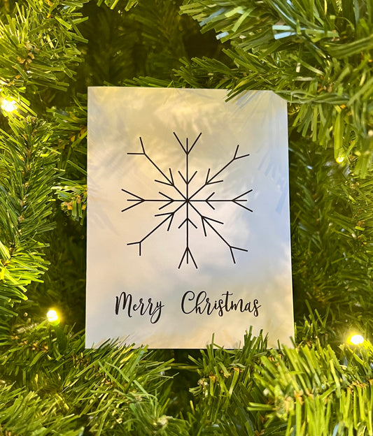 Merry Christmas Snowflake Vertical