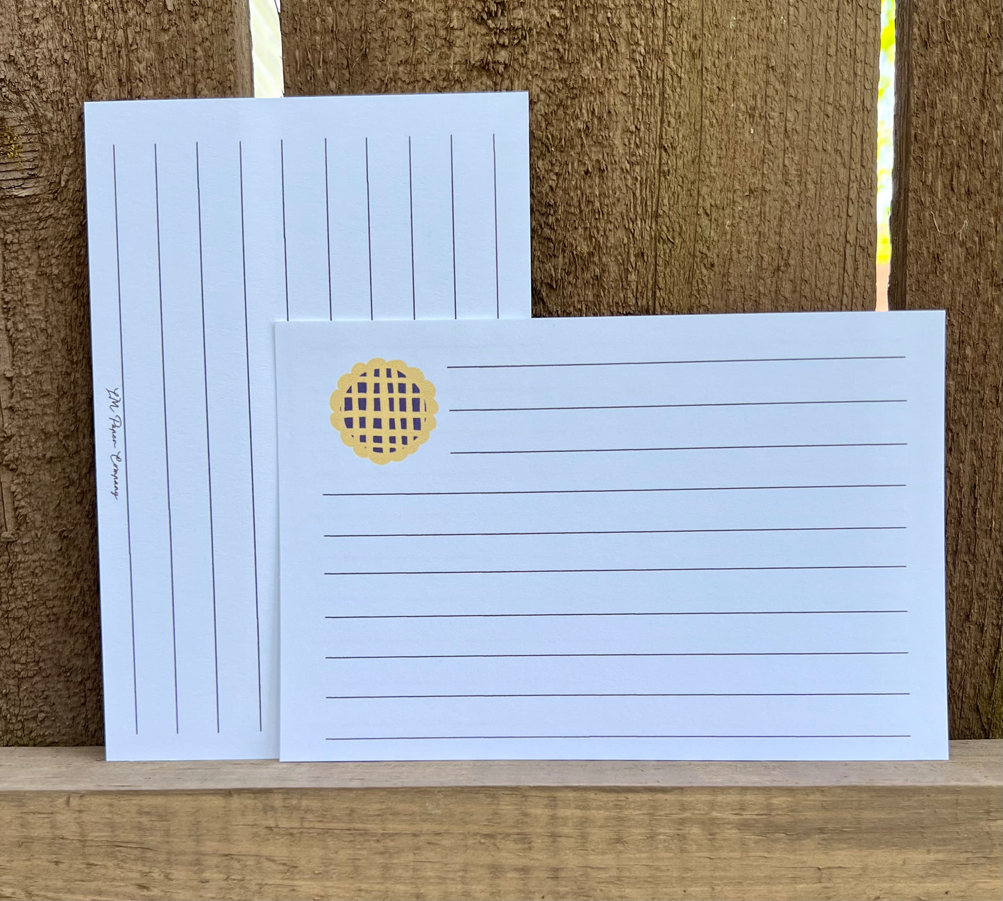 Blueberry Pie Recipe Card
