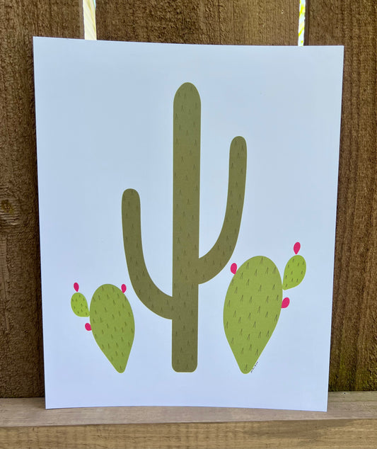 Triple Cactus Print