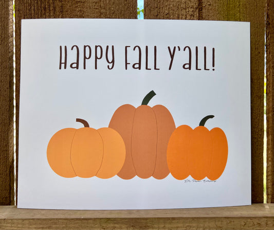 Happy Fall Y'all Print