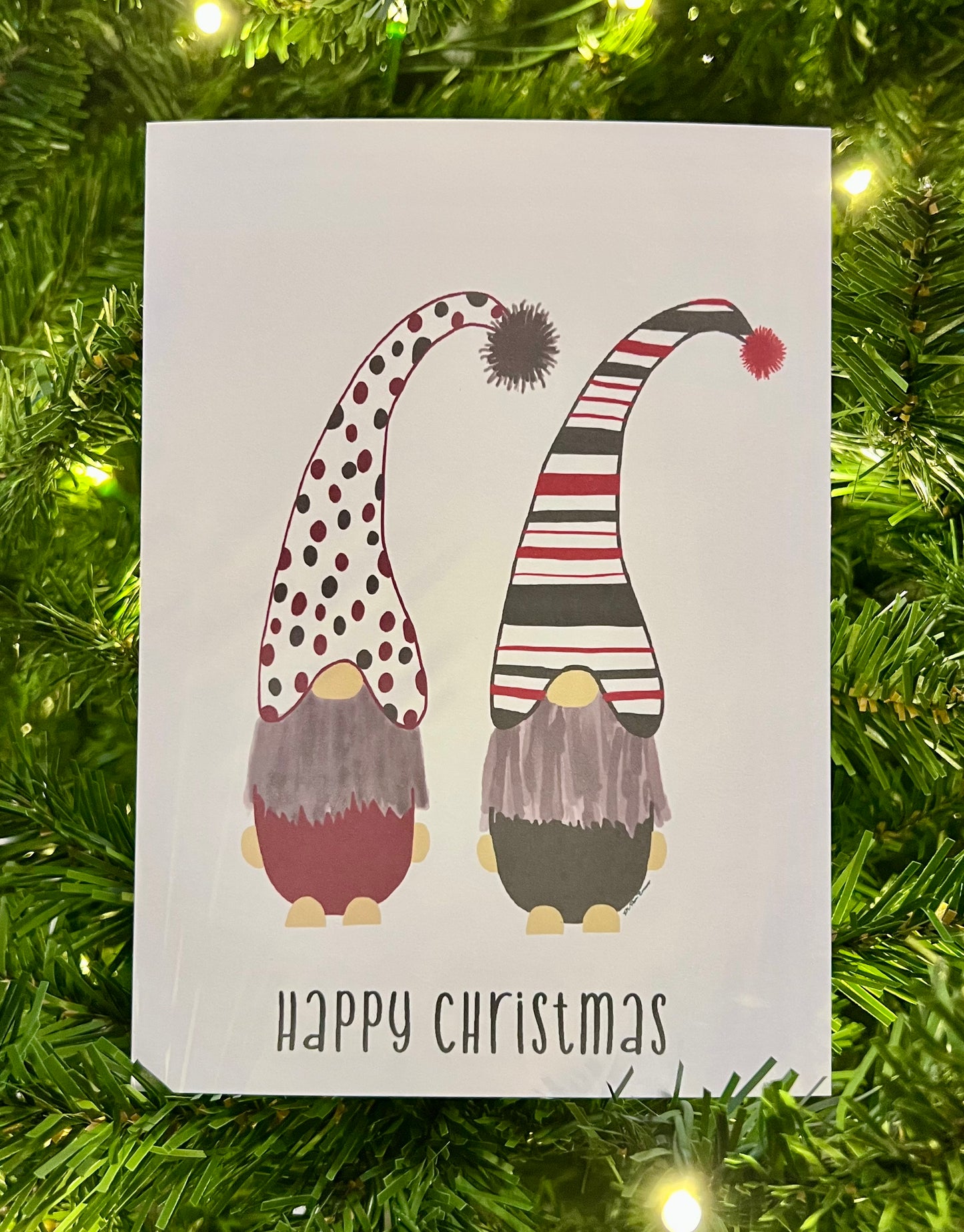 Gnome Happy Christmas Print