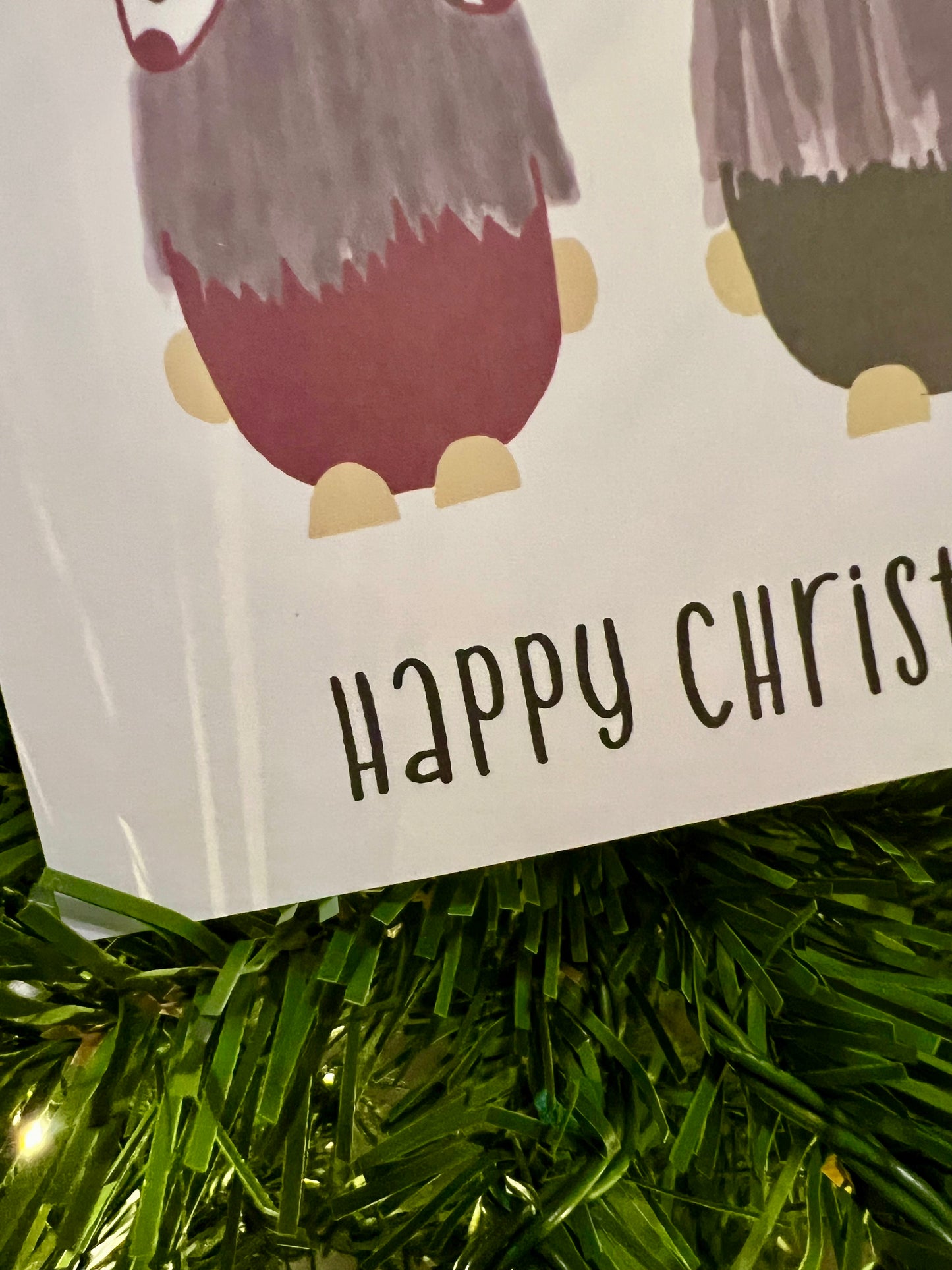 Gnome Happy Christmas Print